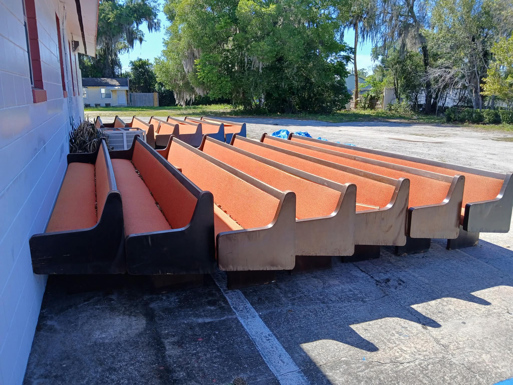 Commercial church pew removal job by Aventis Junk Removal in Central Florida